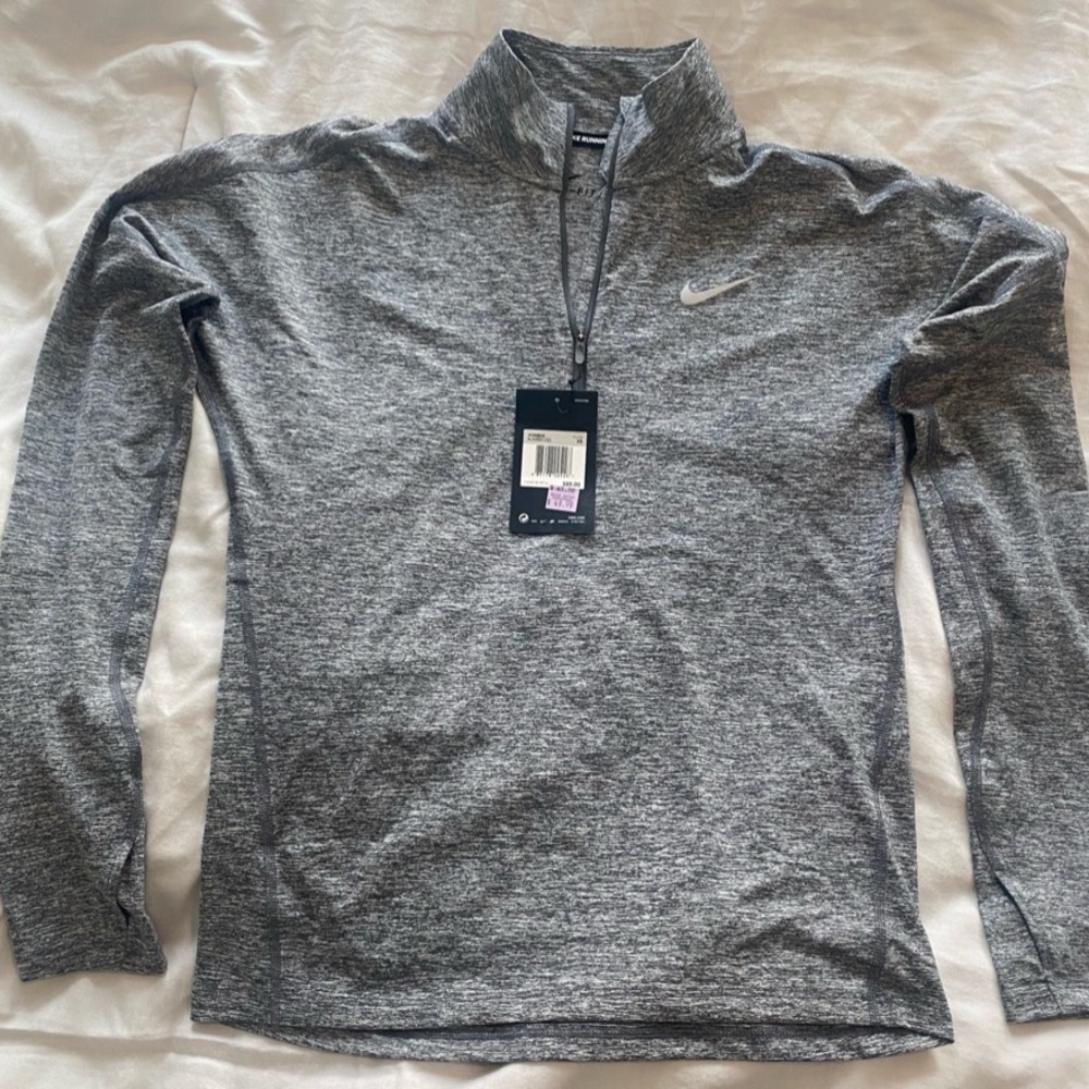 Nike quarter zip gray long sleeve top